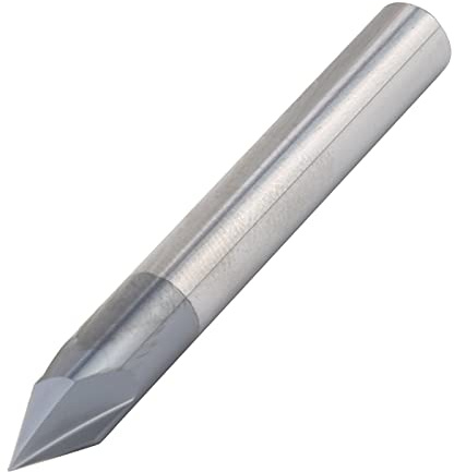 Fresa De Extremo De Chaflán Alto, Cortador De Acero De Tungsteno De 3 Flautas De 60 ° Para Tallado Y Pulido CNC, Broca Enrutadora Duradera Para Carpintería(D6*60°*50L)