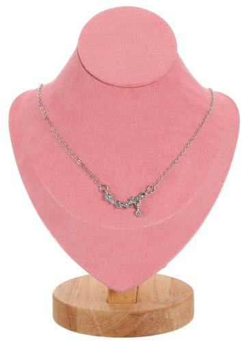 sourcing map Necklace Display Bust, Necklace Display Stand Jewelry Organizer Displays for Earrings Ring Jewelry Selling Trade Shows, Pink