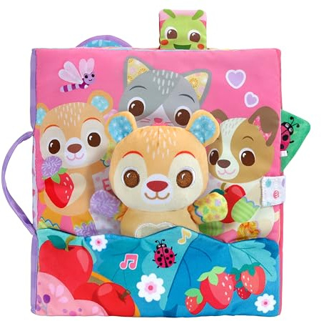 VTech-Baby Gran Libro sensorial El Bosque de Las sorpresas, Libro Grande de Tela, Interactivo, Elementos Móviles, Canciones y Melodías, Osito Separado, Regalo bebés +3 Meses, Versión ESP