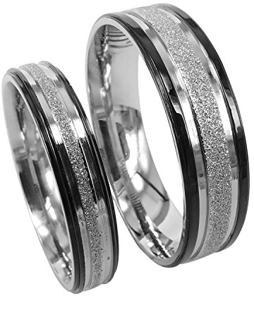 Everstone Titan Hochzeit verlobungsringes Ringe passende Ringe Größe: 47-76