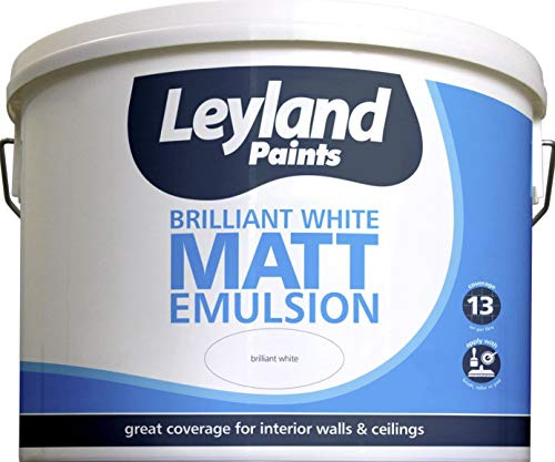 Leyland Pure Brilliant White Matt Emulsion Paint, 10L