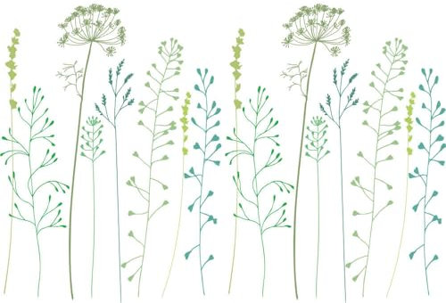 Grund Duschvorhang Anti-Schimmel, Wasserdicht Vorhang an Badewanne, 100% Textile, Botanica, Duschvorhang 80x200 cm, weiß-grün