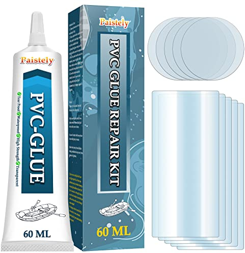 Pool Reparaturset, Heavy Duty Poolfolie Reparaturset, Wasserdichtes Pool Flickzeug, PVC Reparaturset ist für Aufblasbare Gegenständen, Whirlpools, oberirdische Pools, Aufblasbare Spa-Pools (60g)