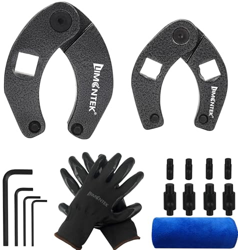limontek Gland Nut Wrench, Hydraulic Cylinder Spanner Wrench Adjustable of 2 with Pins & Allen Wrenches for Farm & Construction Equipment