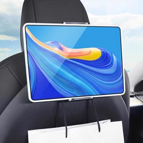 Pitruves hållare för surfplatta på bilsätets nackstöd för Tesla Model 3/Y, vänlig surfplattafäste på baksätet, väsentlig utrustning för resor för barn iPad Pro Air 6–13 tum, 360° justerbar