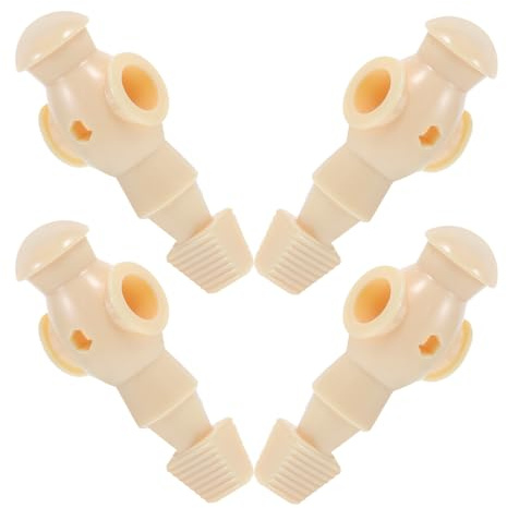 Uonlytech Jugadores de Fútbol de Reemplazo para Futbolín Adultos, Tamaño Estándar, Figuras de Resina Beige, Accesorios para Mesa de Futbol, Piezas para Juegos de Mesa, Conjunto de 4 Muñecos