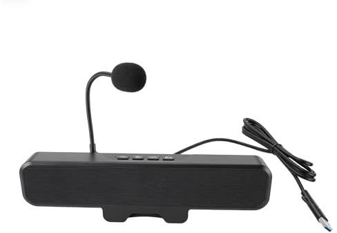 Annadue Altoparlante per Computer USB con Microfono, Altoparlanti Monitor per PC, Altoparlante per Conferenze e Microfono per Chiamate in Ufficio a Casa, per Zoom, Teams, Skype, PC,