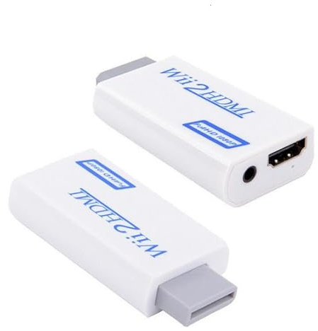 DUOBAGMA Wii HDMI Videoadapter för Wii till HDMI-anslutning – Konverterare 1080P/720P In- och Utgång för Video och Ljud 3,5 mm HD Konverterare HDTV – Stöder alla visningslägen NTSC 480i 480p PAL