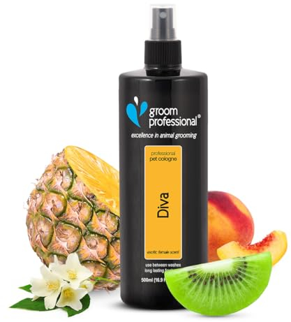 GROOM PROFESSIONAL Diva Haustier-Parfüm, Exzellenz in der Tierpflege, Hundeparfüm mit schönem weiblichen Duft, Ideal für die Verwendung zwischen den Waschgängen, hergestellt in Großbritannien, 500ml