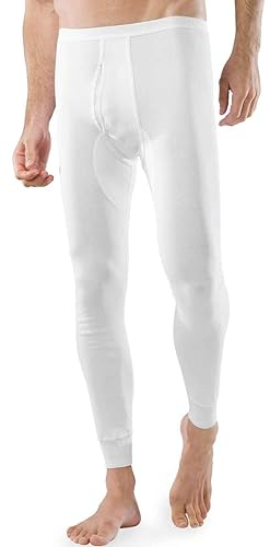 Schiesser Herren Lange Mit Eingriff - Original Feinripp Unterhose, Weiss_005135, L EU