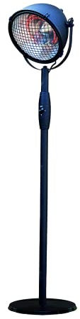 FAVEX - Chauffage électrique Côme sur pied - Extérieur - Acier Noir - 3 puissances de chauffe - 40 x 40 x 210 cm