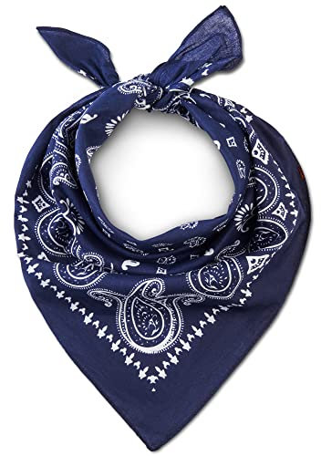 LOVARZI Bandana Blau für Herren - Halstuch - Kopftuch für Männer aus Baumwolle