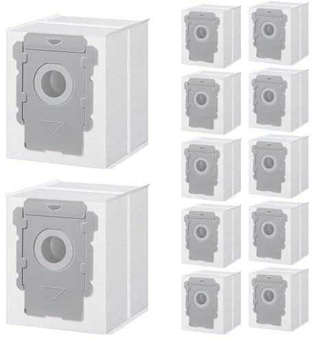 Aoonar 12 Staubsaugerbeutel für iRobot Roomba i7, i7+, i3, i3+, i4, i4+, i6, i6+, j7, j7+, s9, s9+, E5 E6 E7, Zubehör Ersatz Staubbeutel für Roomba Clean Base Absaugstation Modellen i-/s-/j Serie