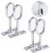 Soporte de Varilla,Soporte de Barra de Armario,Soporte Central de la Barra de Percha,Soporte para Cortinas,Soporte para Barra de Ropa,Soporte de Barra de Armario Ovalado,para Dormitorio,16mm,4pcs