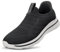 ODCKOI Sneakers Zapatillas Deportivas Manos Libres para Hombre Ligeras y Transpirables Slip In Zapatillas Deportivas para Cómodas de Malla Zapatos Casuales sin Cordones-Blanco negro-43