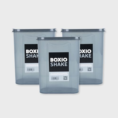 BOXIO - SHAKE: 3 recipientes para alimentos, comida para perros y caja de harina. Fácil organización con nuestra lata de almacenamiento.