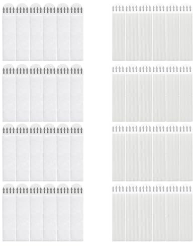 Onezebra 24 Pairs (48 Strips) Picture Hanging Strips, Wall Hanging Strip for Photo Frames, Posters, and Canvas, No Nails Needed, Easy Mounting and Removal, Damage-Free Wall Fastener Tape (19 * 92mm)