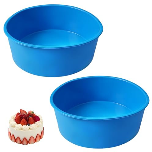 2 Pezzi Stampo Silicone Torta 6 pollici Tortiera Silicone, Teglie Silicone Per Dolci, Stampi In Silicone Per Dolci, Stampi Silicone Dolci per Torte a Strati Torta Arcobaleno e Torta in Chiffon