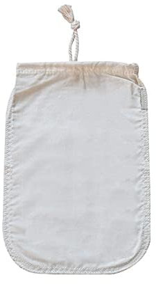 Sac à Lait Végétal Réutilisable – Tissu Fin 30cm pour Lait d’Amande, Noix, Avoine – Filtre à Jus, Thé, Fromage Vegan – Lavable, Écologique et Durable – Accessoire de Cuisine Zéro Déchet