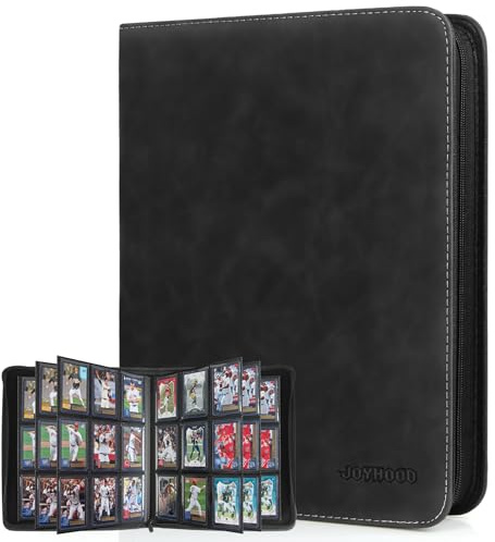 JoyHood Album per Top Loader, Raccoglitore Top Loader per 252 Top Loaders, Album Carte da Collezionabili con 9 Tasche, Nero (Solo per Top Loader)