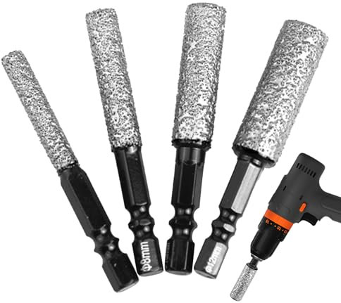 Set Di Corone Perforatrici Per Ceramica | Kit Di Corone Con Manico Esagonale Ad Alta Resistenza | Di Perforazione Per Ceramica, Doccia, Legno, Metallo, Marmo E Porcellana
