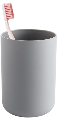 300 ml Reusable Bathroom Cup, Multi‑Purpose Toothbrush Cup for Home Travel Daily Bathroom Use (Grey)
