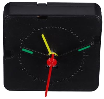 HONMEET Meccanismo Ricambio Affidabile al Quarzo Nero in Plastica per Orologio da Parete da Scrivania per Riparazioni Fai da Te di Sveglie