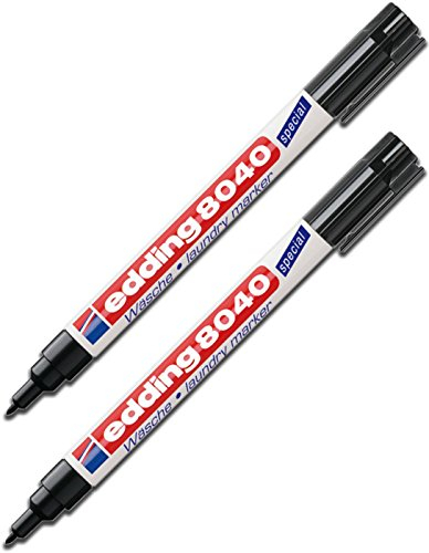 Wäschemarker E-8040, Rundspitze, ca. 1, 0mm, Schwarz, 2St