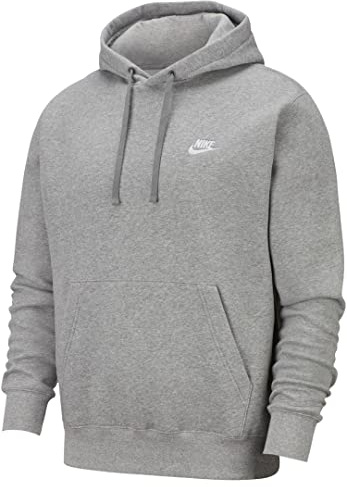 Nike Homme Club Sweat À Capuche, Gris (DK Grey Heather/Matte Silver/W), XXL EU