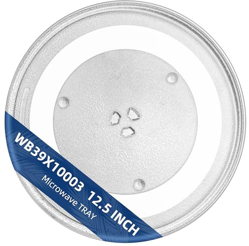 12.5 Microwave Glass Plate Replacement Fit GE Frigidaire Kenmore Hotpoint Samsung-12 1/2 Microwave Glass Turntable Tray Replaces WB39X10003 WB39X10002 WB48X10005 WB49X10069