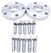 TAKPART 2 morceaux de roue 20mm élargisseurs entretoise entretoises Ensemble Ø57.1 5x112mm avec boulons de roue 10 pièces M14x1.5