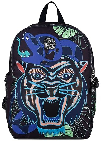 Pick & Pack, Dangerous Cat Kindergarten Backpack M, Coole Rucksack für Kinder mit Style und Funktionalität, Recyceltes Polyester, Schule Kinderrucksack für Jungen und Mädchen