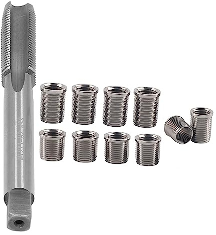 Reparationssats för Tändstiftsgängor, M10x1,0 Bult och M12x1,0 Kran Tändstiftsreparationssats, 11 St Rostfritt Stål, Automatisk Tändstiftsgänga Reparationssats för Hårdvara