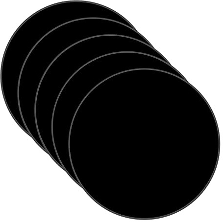 ZESABGE 5 stycken akrylplattor svarta akrylskivor 15 cm rund plastplatta, akrylplastplattor för, målning, gör-det-själv-hantverk, projektutställning