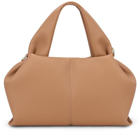 JQWYGB Cloud Pouch - Bolso cruzado retro con correa desmontable, marrón, large