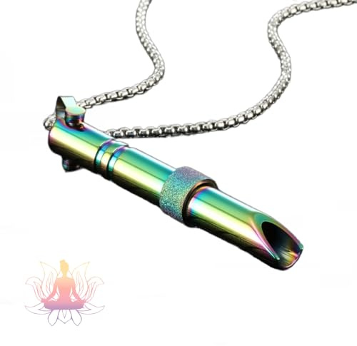 Zilynhom Collier de respiration, accessoires de méditation pour la pleine conscience, soulagement de l'anxiété et du stress, se calmer, changer d'attention, relaxation (Colorful)