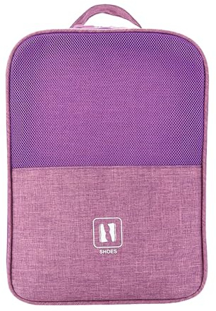 Bolsa Zapatos Viaje Impermeable, Bolsas de Zapatos de Viaje, Bolsas para Zapatos Bolsa de Almacenamiento Portátil para Zapatos, Multifuncional Zapatos Almacenamiento y organización (Violeta)