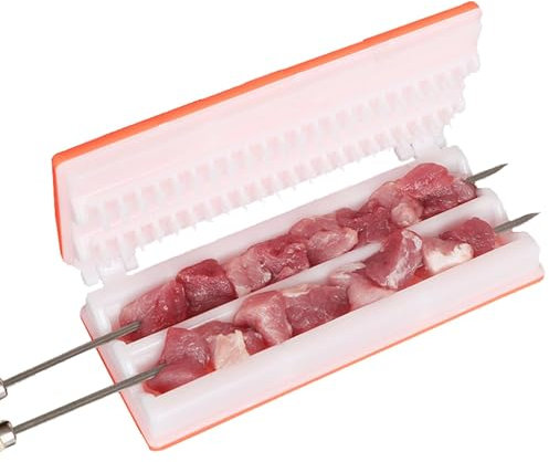 Herramienta de pincho de carne, pincho de carne para barbacoa - Caja de fabricación de brochetas de carne multifuncional | Herramienta para hacer brochetas de carne, gadget de barbacoa por