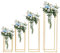 Chensyo 4 soportes de metal para flores, jarrón de suelo, columnas geométricas, centros de mesa, expositores rectangulares, para bodas, decoración de fiestas