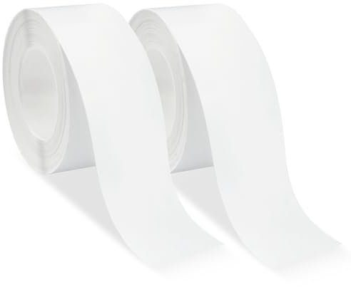 Baxcdyswe 2 Rollos Cinta de Sellado Impermeable, Toilet Water Strip, Blanco Cinta Selladora Baño para Coche, Bañera, Puerta, Ventana, Fregadero de Cocina Flexible Cinta Autoadhesiva