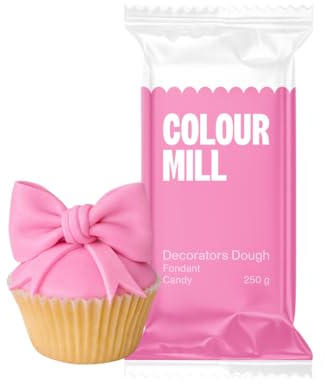 Colour Mill Decorators Dough Edible Cake Covering | Easy-to-Roll, Easy-to-Drape Fondant | Vanilla-Flavored Sugarpaste - 8.8 Ounce Candy