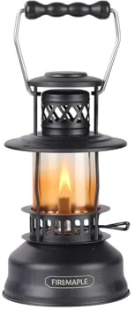 Lámpara de queroseno vintage, capacidad de 400 ml con pantalla de vidrio de color desvanecido, lámpara de aceite decorativa clásica para decoración del hogar, escritorio, luz de tormenta de huracán de