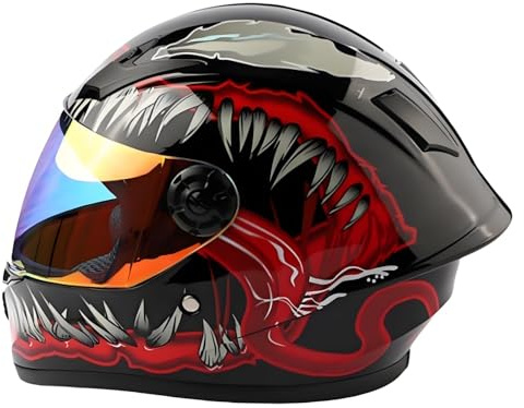 Casco Integral De Moto para Niños Y Niñas De 3 A 12 Años, Homologado Según La Norma ECE 22.06, Casco De Motocross para Niños con Visera Solar