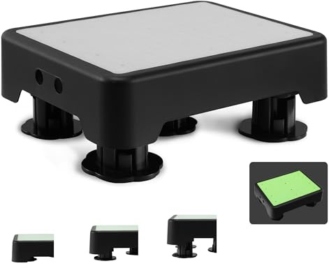 CHIKILLA Adjustable Step Stool for Bedside High Beds, Glow in The Dark Bed Steps for Adults Elderly, 650LBS Heavy Duty Non-Slip Safety Platform for Car, Bathtub, Kitchen, 3 Height Settings 3.7-5.9