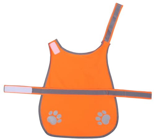Toyvian Giubbotto riflettente ad alta visibilità per cani - Giubbotto di sicurezza arancione fluorescente per cani - Protegge gli animali domestici da incidenti automobilistici e di caccia - Design