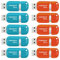 Gigastone V10 32GB 10-Pack USB2.0 Flash Drive Thumb Drive Memory Stick Pen Drive Capless Retractable Design (Blue&Orange)