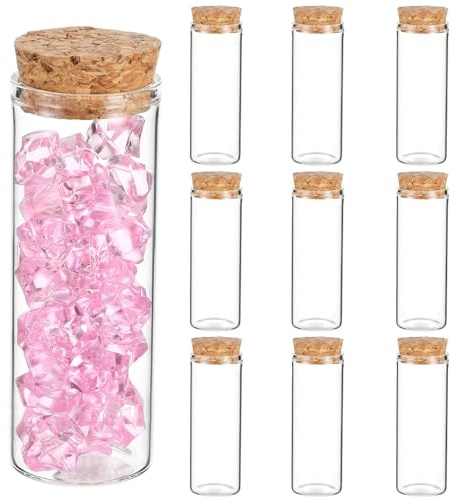 VILLCASE 10 Pezzi Bottiglia Di Stoccaggio Tubo Di Fermentazione Bottiglie Di Con Coperchi Bottiglie Desideri Lucidalabbra Test Alto Borosilicato Multifunzione Vasetto Piccolo