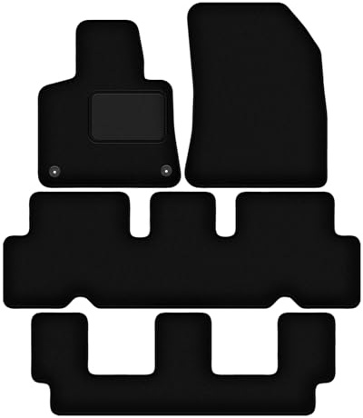 Wielganizator Automatte – Passend für Citroen C4 Grand Spacetourer 7 Personen 2013-2021 – Velours – Autozubehör - Praktische Fußmatte Auto – 4-teilig - schwarz