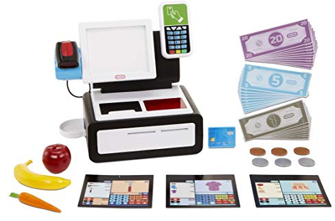 Little Tikes First Self-Checkout Stand Realistic Cash Register Pretend Play Toy for Kids