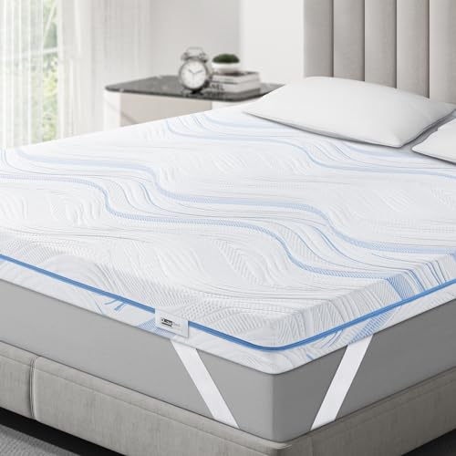 BedStory Topper 160x200cm H3 H4 aus 10cm Hoch Gel kaltschaum, Hart Matratzentopper für Bett Boxspringbett Schlafsofa Wohnwagen, Öko-TEX® Zertifiziert Matratzen Topper mit Waschbarer Bezug